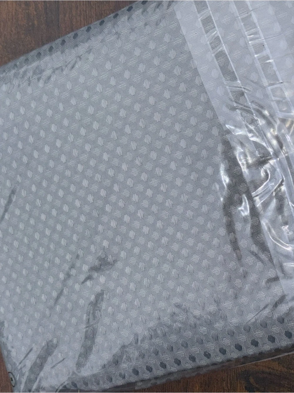Barossa new Waffle Weave Fabric Stall Shower Curtain - Gray